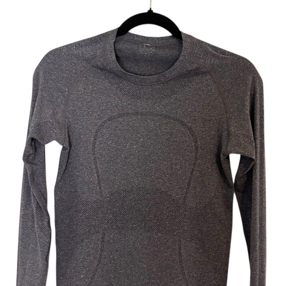 Lululemon Swiftly Tech Long Sleeve Crew- Heathered Black- Size 6 - Picture 7 of 11